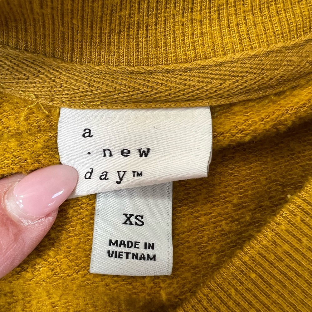 a new day Mustard Yellow Pleated Midi Skirt with Matching Sweatshirt Top - Picture 6 of 11